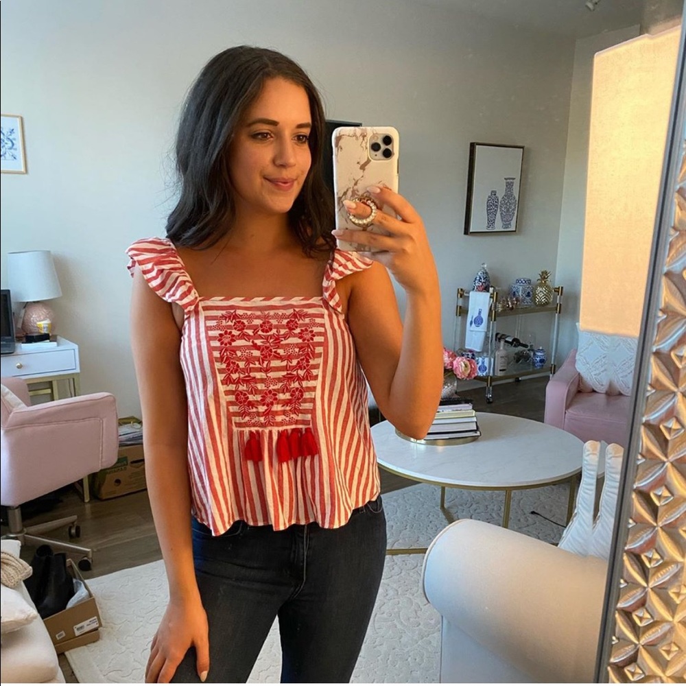 Zara striped blouse